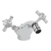 Bayswater White Crosshead Mono Bidet Mixer + Pop-Up Waste -Home Bathroom bayt108 l