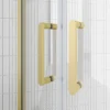 Toreno Brushed Brass 900 X 760mm Offset Quadrant Shower Enclosure Without Tray -Home Bathroom bb18q2d d3