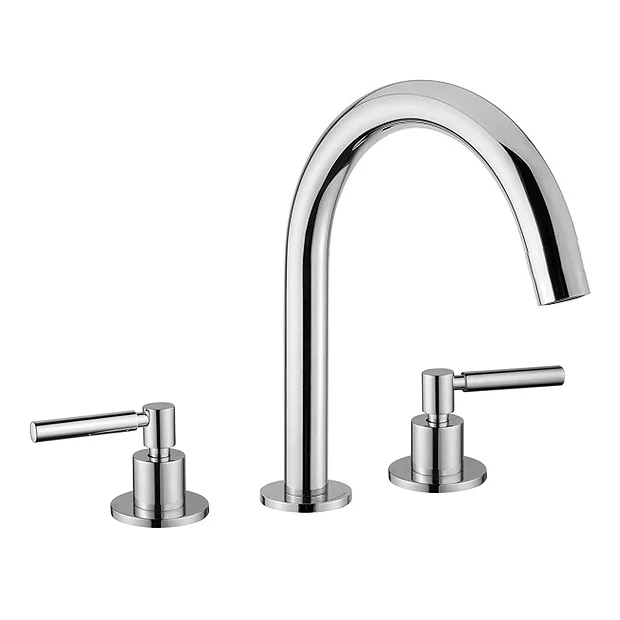 BagnoDesign M-Line Chrome 3 Hole Deck Mounted Basin Mixer 3 BagnoDesign M-Line Chrome 3 Hole Deck Mounted Basin Mixer