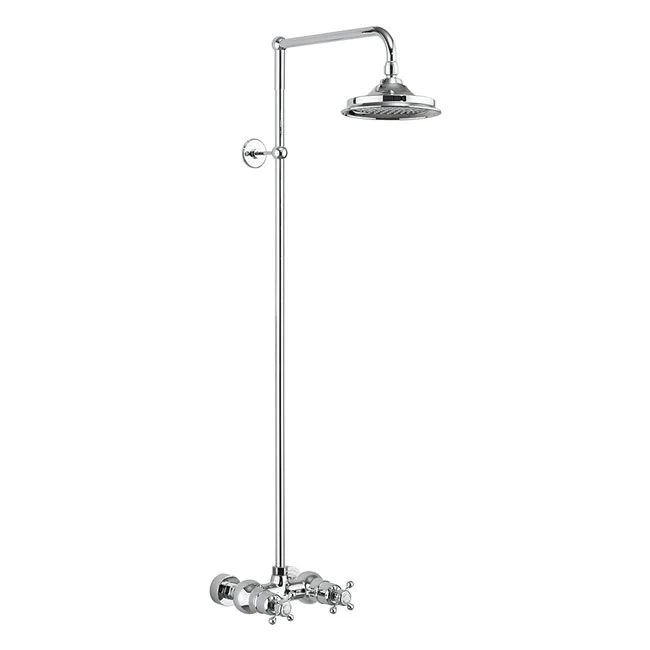 Burlington Eden Thermostatic Single Outlet Exposed Shower Bar Valve & Rigid Riser With Fixed Head 4 Burlington Eden Thermostatic Single Outlet Exposed Shower Bar Valve & Rigid Riser With Fixed Head - Image 2