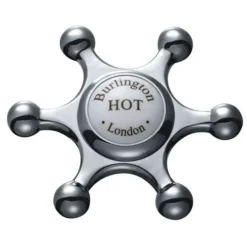 Burlington - Birkenhead 2TH Bridge Curved Spout Basin Mixer (200mm Centers) W Plug & Chain