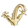 Crosswater Belgravia Unlacquered Brass Crosshead Highneck Monobloc Basin Tap With Pop-up Waste 1 Crosswater Belgravia Unlacquered Brass Crosshead Highneck Monobloc Basin Tap With Pop-up Waste -Home Bathroom bl112dpq l