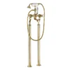 Crosswater Belgravia Unlacquered Brass Crosshead Floor Mounted Freestanding Bath Shower Mixer -Home Bathroom bl422dqbl002fq l