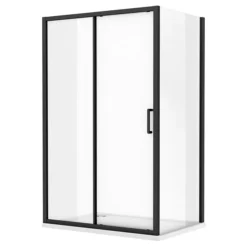 Toreno Matt Black 1200 X 800mm Sliding Door Shower Enclosure + Pearlstone Tray 9 Toreno Matt Black 1200 X 800mm Sliding Door Shower Enclosure + Pearlstone Tray -Home Bathroom blk128sde d2