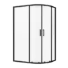 Toreno Matt Black 1200 X 900mm Offset Quadrant Shower Enclosure -Home Bathroom blk129q2d d4
