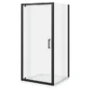 Toreno Matt Black 760 X 760mm Pivot Door Shower Enclosure Without Tray -Home Bathroom blk76pdentd2