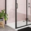 Toreno Matt Black 700 X 1850 Side Panel 1 Toreno Matt Black 700 X 1850 Side Panel -Home Bathroom blk7sp d1
