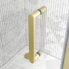 Toreno Brushed Brass 1200 X 800mm Sliding Door Shower Enclosure Without Tray -Home Bathroom brushed brass single shower door handle