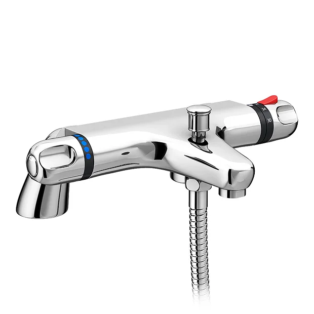 Coral Modern Thermostatic Bath Shower Mixer - Bottom Outlet 4 Coral Modern Thermostatic Bath Shower Mixer - Bottom Outlet - Image 2