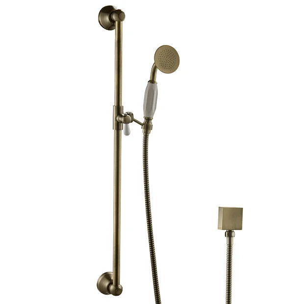 Chatsworth 1928 Antique Brass Traditional Shower W. Concealed Valve, 8" Head + Slide Rail Kit 8 Chatsworth 1928 Antique Brass Traditional Shower W. Concealed Valve, 8" Head + Slide Rail Kit - Image 6