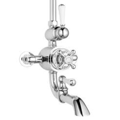 Chatsworth 1928 Traditional Thermostatic Shower With Rigid Riser & Bath Tap -Home Bathroom chtbt15rr d2