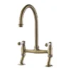 Chatsworth Antique Brass Traditional Bridge Lever Kitchen Tap