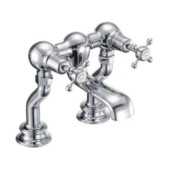 Burlington Claremont Regent - Chrome Deck Mounted Bath Filler