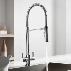 Crosswater Cook Dual Control Kitchen Mixer With Flexi Spray -Home Bathroom crosswatercookdualcontrolkitchenmixerwithflexisprayco711dcd1