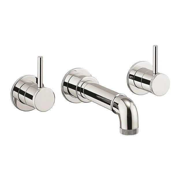 Crosswater MPRO Industrial Lever Wall Mounted Bath Spout And Stop Taps - Chrome 3 Crosswater MPRO Industrial Lever Wall Mounted Bath Spout And Stop Taps - Chrome