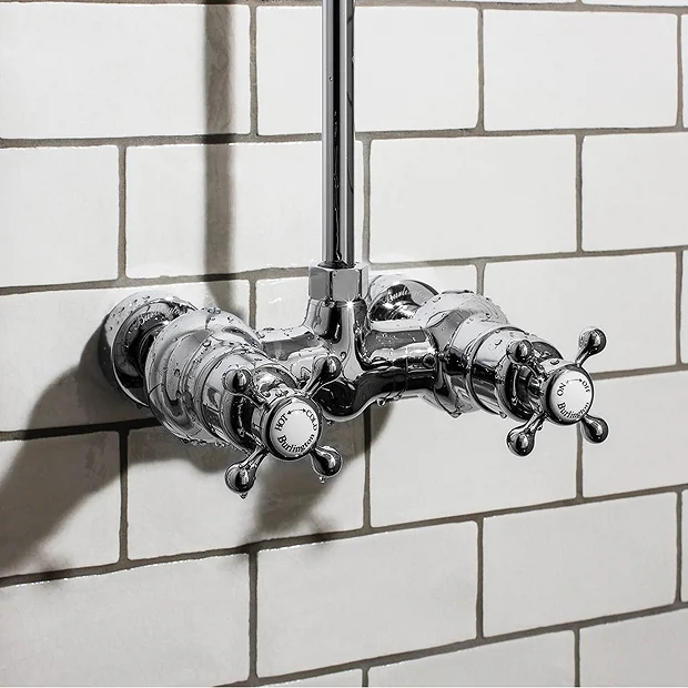 Burlington Eden Thermostatic Single Outlet Exposed Shower Bar Valve & Rigid Riser With Fixed Head 6 Burlington Eden Thermostatic Single Outlet Exposed Shower Bar Valve & Rigid Riser With Fixed Head - Image 4