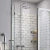 Burlington Eden Thermostatic Single Outlet Exposed Shower Bar Valve & Rigid Riser With Fixed Head