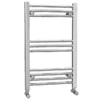 York Flat Heated Towel Rail - W600 X H800mm - Chrome