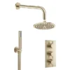 Crosswater MPRO Brushed Brass 2 Outlet 3-Handle Shower Bundle 1 Crosswater MPRO Brushed Brass 2 Outlet 3-Handle Shower Bundle -Home Bathroom gtlpro2000f l