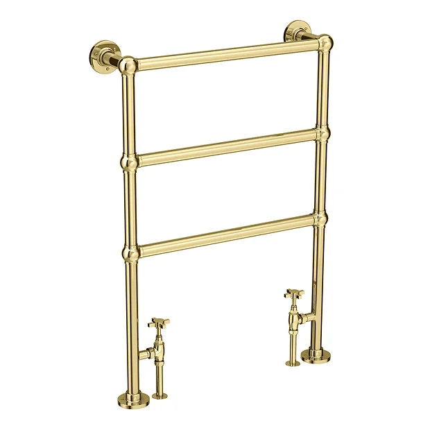 Hamilton Traditional Vintage Gold Floor Mounted Towel Rail (966 X 673mm) 3 Hamilton Traditional Vintage Gold Floor Mounted Towel Rail (966 X 673mm)