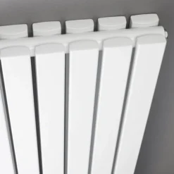 Hudson Reed Sloane 600 X 412mm Horizontal Double Panel Radiator - Satin White -Home Bathroom hlw60d d1