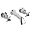 Hudson Reed Topaz Black Wall Mounted Bath Spout And Stop Taps - Chrome -Home Bathroom hudsonreedtopazblackwallmountedbathspoutandstoptapsl