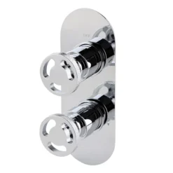 Arezzo Chrome Industrial Style Shower System With Concealed Valve, Handset + Ceiling Mounted Head -Home Bathroom is5chpkd1