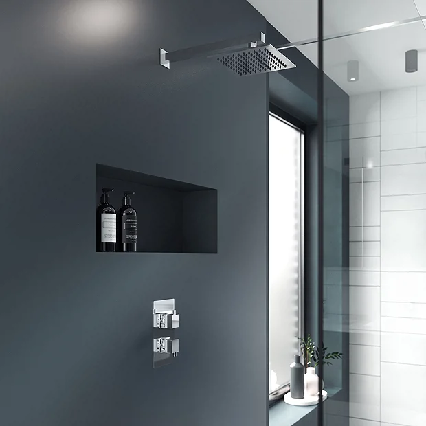 Nuie Series L Twin Concealed Thermostatic Shower Valve - Chrome 3 Nuie Series L Twin Concealed Thermostatic Shower Valve - Chrome