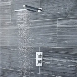 Nuie Series L Twin Concealed Thermostatic Shower Valve - Chrome 7 Nuie Series L Twin Concealed Thermostatic Shower Valve - Chrome -Home Bathroom jty301 detail3