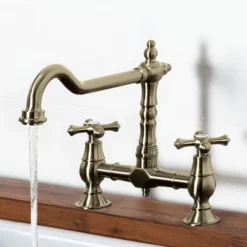 Bristan - Colonial Bridge Kitchen Sink Mixer - Antique Bronze