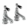 Burlington Kensington Regent Black Basin Taps 5"