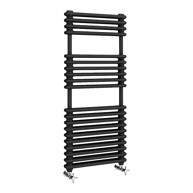 Keswick 500 X 1140 Cast Iron Style Traditional 2 Column Anthracite Towel Rail 5 Keswick 500 X 1140 Cast Iron Style Traditional 2 Column Anthracite Towel Rail - Image 3