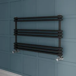 Keswick 1000 X 612 Cast Iron Style Traditional Anthracite Towel Rail -Home Bathroom kesant610nd1