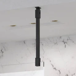 Roman Liberty Black Clear Glass Wetroom Screen + Ceiling Arm Support - Various Sizes (2000mm High) 9 Roman Liberty Black Clear Glass Wetroom Screen + Ceiling Arm Support - Various Sizes (2000mm High) -Home Bathroom lbbkc50sqb n