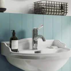 Lancaster Traditional Chrome Single Lever Mono Basin Mixer Tap -Home Bathroom lch5t d1