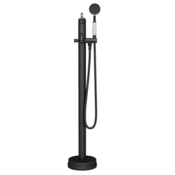 Lancaster Traditional Matt Black Single Lever Freestanding Bath Shower Mixer