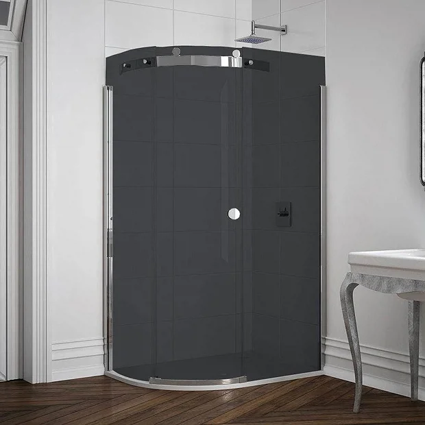 Merlyn 10 Series 1200 X 900mm LH Smoked Black Glass 1 Door Offset Quadrant Enclosure 3 Merlyn 10 Series 1200 X 900mm LH Smoked Black Glass 1 Door Offset Quadrant Enclosure