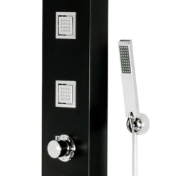 Maverick Tower Shower Panel (Thermostatic) - Black -Home Bathroom maverickthermostaticshowerpanelblackbsp001d2