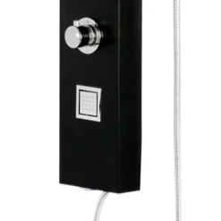 Maverick Tower Shower Panel (Thermostatic) - Black -Home Bathroom maverickthermostaticshowerpanelblackbsp001d3