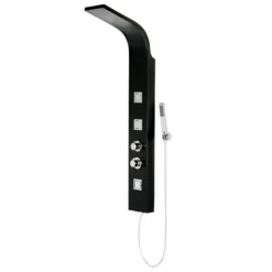 Maverick Tower Shower Panel (Thermostatic) - Black -Home Bathroom mavericktowershowerpanelthermostaticblackndetail
