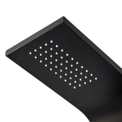Milan Shower Tower Panel - Matt Black (Thermostatic) -Home Bathroom mb3bsp d2