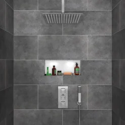 Milan Shower Package (inc. 400x400mm Square Rainfall Shower Head + Wall Mounted Handset) 12 Milan Shower Package (inc. 400x400mm Square Rainfall Shower Head + Wall Mounted Handset) -Home Bathroom mcsp01 detail2