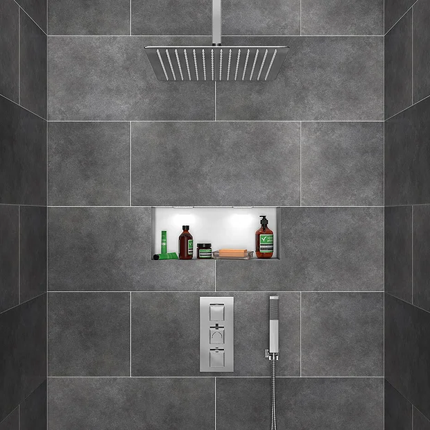 Milan Shower Package (inc. 400x400mm Square Rainfall Shower Head + Wall Mounted Handset) 7 Milan Shower Package (inc. 400x400mm Square Rainfall Shower Head + Wall Mounted Handset) - Image 5