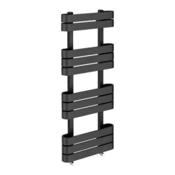 Milan Curved Anthracite 1200 X 500 Designer Flat Panel Heated Towel Rail - 11 Sections 11 Milan Curved Anthracite 1200 X 500 Designer Flat Panel Heated Towel Rail - 11 Sections -Home Bathroom mctr125a2 d4