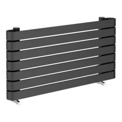 Milan Curved Anthracite 1000 X 500 Horizontal Designer Flat Panel Heated Towel Rail -Home Bathroom mctr5105a3 d3
