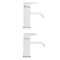 Milan Modern Mono Basin Mixer And Bath Filler - Chrome -Home Bathroom mil001mil008d3n