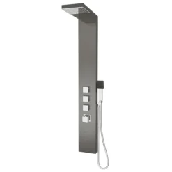Milan Shower Tower Panel - Dark Chrome (Thermostatic) -Home Bathroom milanshowertowerpaneldarkchromed1
