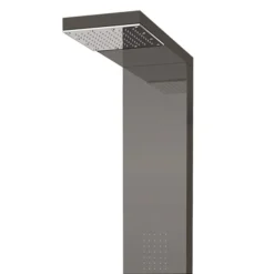 Milan Shower Tower Panel - Dark Chrome (Thermostatic) -Home Bathroom milanshowertowerpaneldarkchromed2