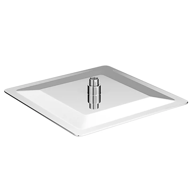 Milan Square Wall Mounted Thermostatic Shower Valve With Handset + 300mm Fixed Shower Head 3 Milan Square Wall Mounted Thermostatic Shower Valve With Handset + 300mm Fixed Shower Head