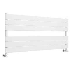 Milan Horizontal Heated Towel Rail - White (534 X 1200mm)
